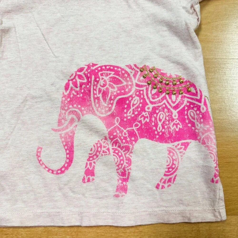 Baby Gap Girls Pink Elephant Graphic Tee Size 4